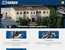 Tablet Screenshot of kebek.cz